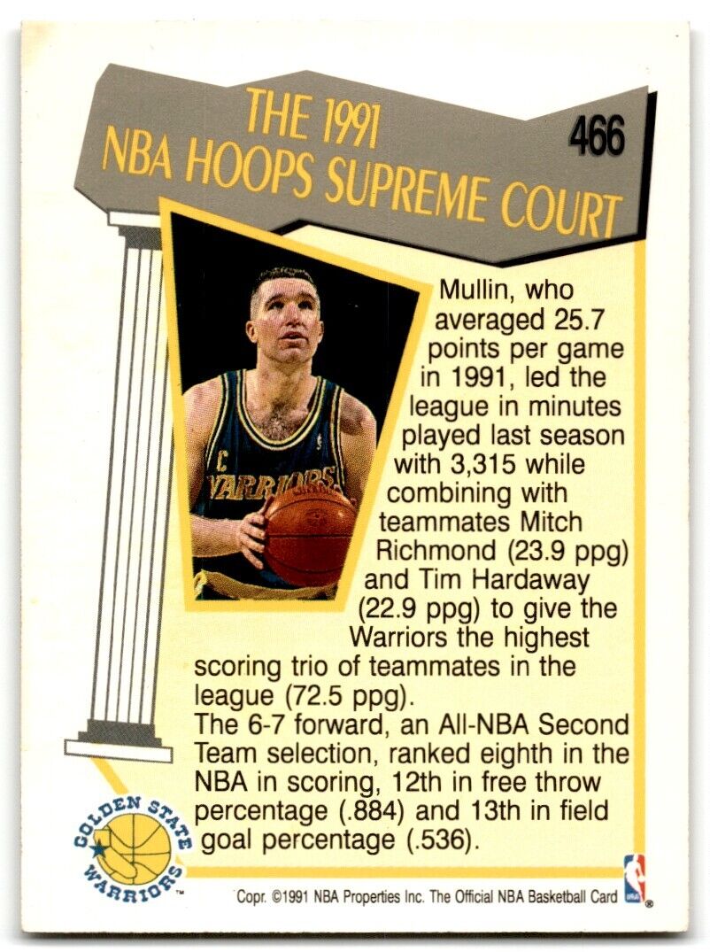 1991-92 Hoops Chris Mullin Golden State Warriors #466