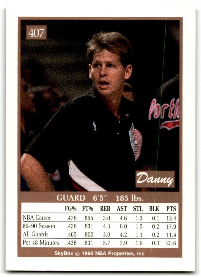 1990-91 SkyBox Danny Ainge Portland Trail Blazers #407