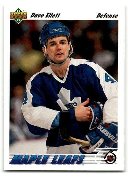 1991-92 Upper Deck Dave Ellett Toronto Maple Leafs #196