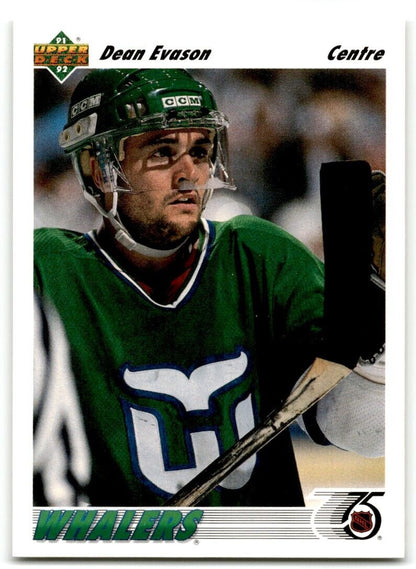 1991-92 Upper Deck Dean Evason Hartford Whalers #127