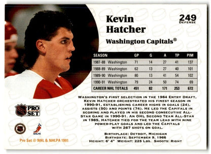 1991-92 Pro Set Kevin Hatcher Washington Capitals #249