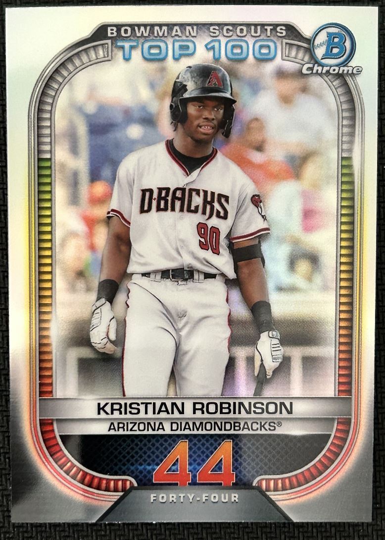 2021 Bowman Scouts Top 100 Kristian Robinson Arizona Diamondbacks #BTP-44