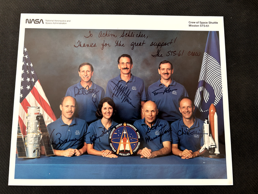 NASA Space Shuttle Endeavour STS-61 AUTOPEN Crew litho