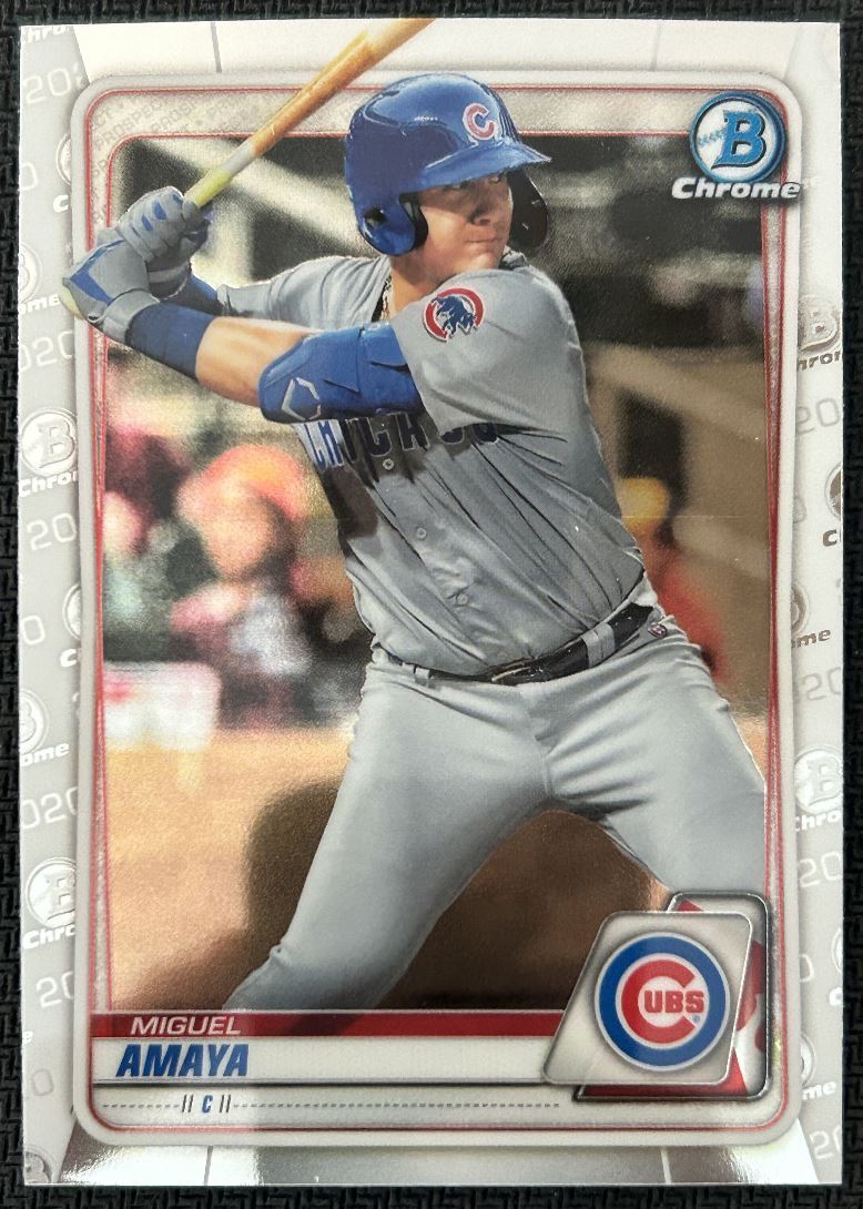 2020 Bowman Chrome Prospects Miguel Amaya Chicago Cubs #BCP-136