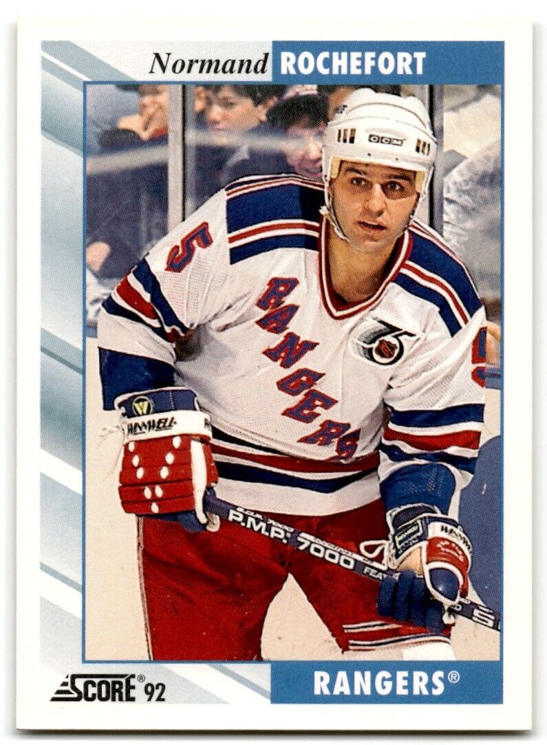 1992-93 Score Normand Rochefort New York Rangers #377