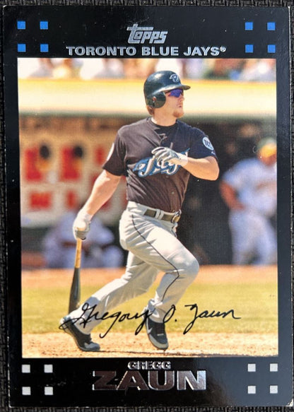 2007 Topps Gregg Zaun Toronto Blue Jays #TOR3