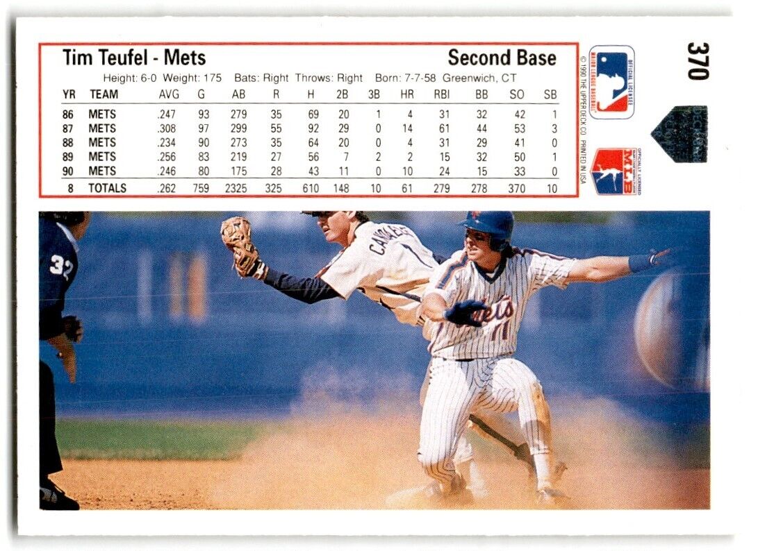 1991 Upper Deck Tim Teufel New York Mets #277