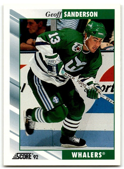 1992-93 Score Geoff Sanderson Hartford Whalers #108