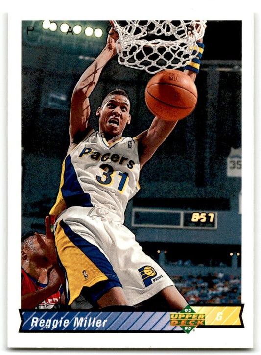 1992-93 Upper Deck Reggie Miller Indiana Pacers #123