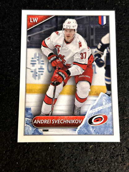 2021-22 Topps NHL Stickers #140 Andrei Svechnikov - Caroline Hurricanes