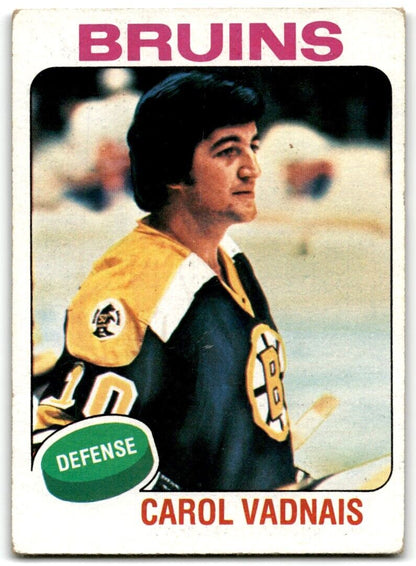 1975-76 Topps Carol Vadnais Boston Bruins #27