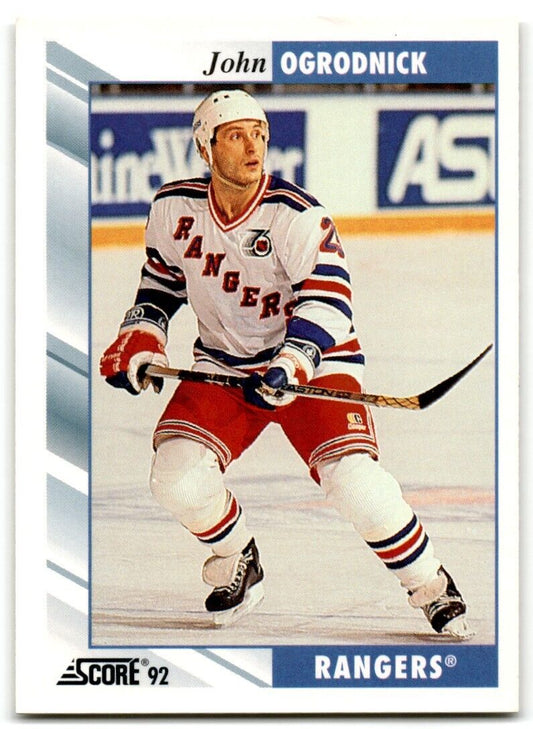 1992-93 Score John Ogrodnick New York Rangers #329