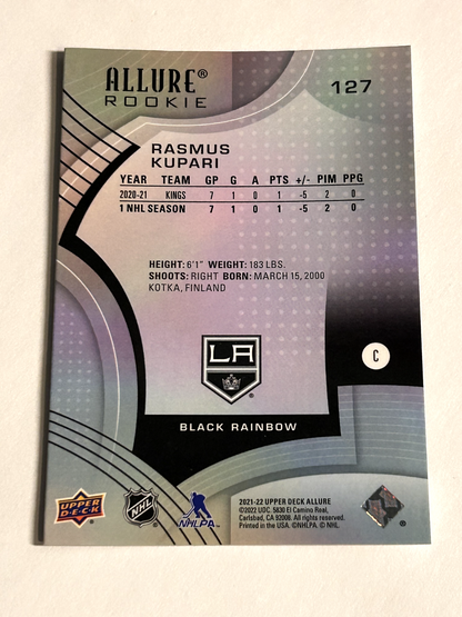 2021-22 Upper Deck Allure - Rookie #127 - Rasmus Kupari - Los Angeles Kings