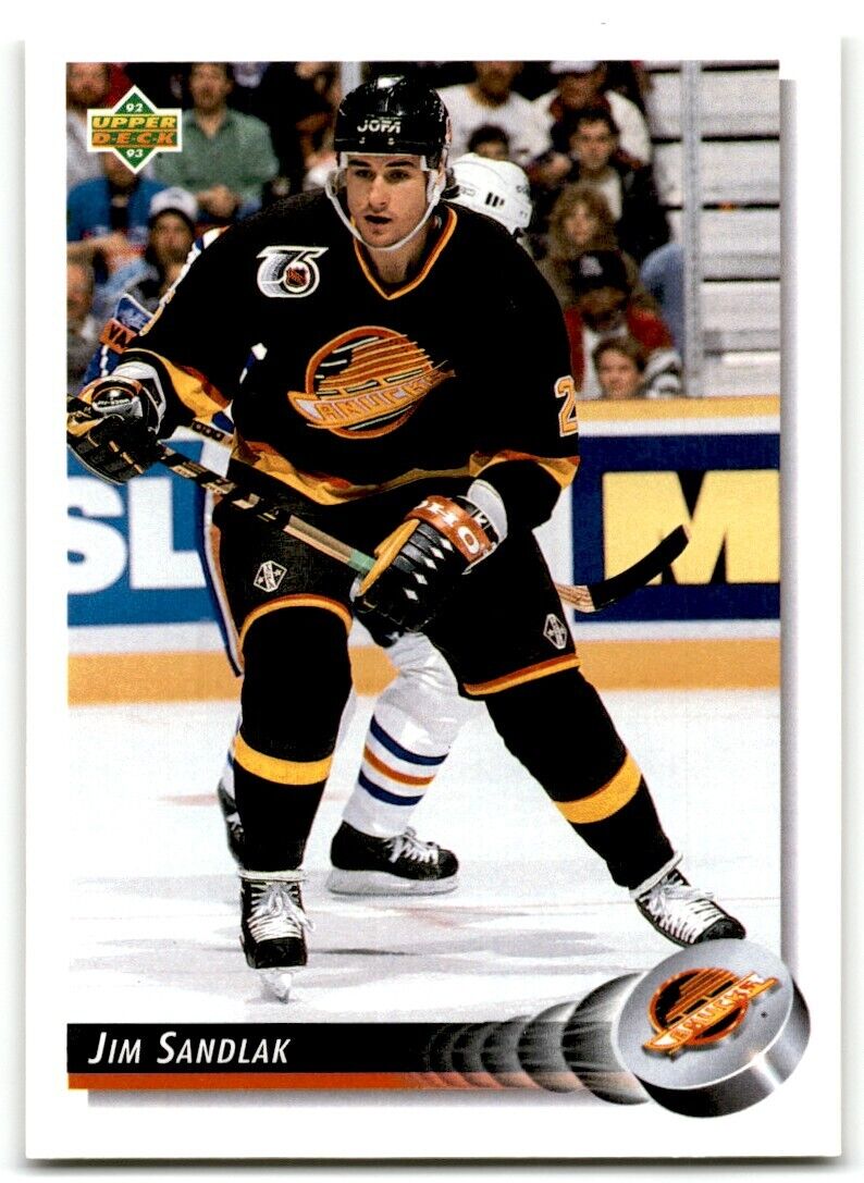 1992-93 Upper Deck Jim Sandlak Vancouver Canucks #120