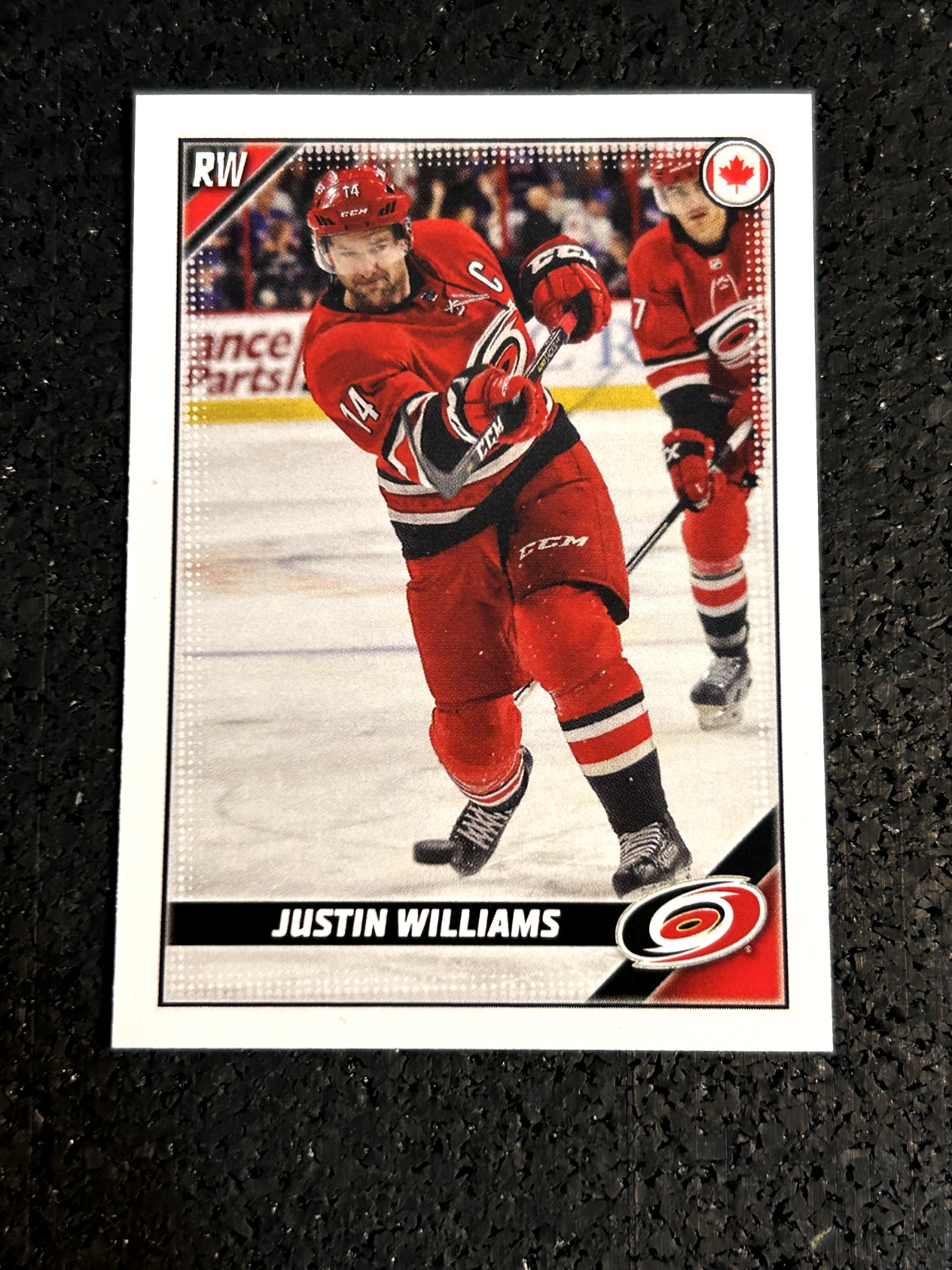 2019-20 Topps NHL Stickers #102 Justin Williams - Carolina Hurricanes