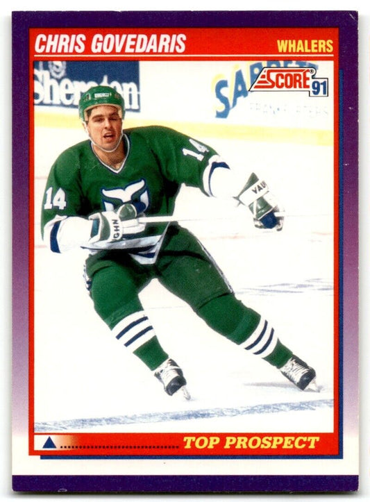 1991-92 Score American Chris Govedaris Hartford Whalers #325