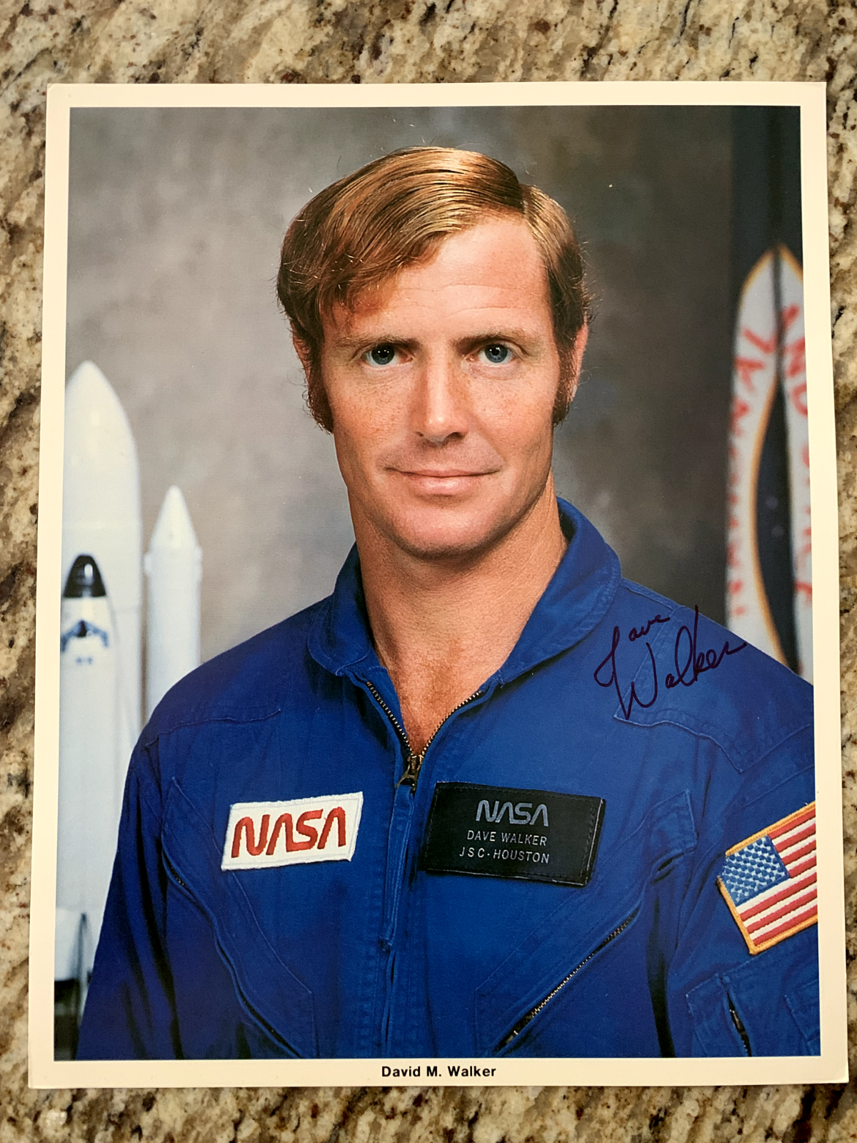 NASA Space Shuttle Astronaut David Walker autopen signed official litho