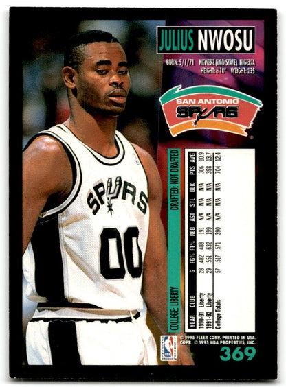 1994-95 Fleer Julius Nwosu San Antonio Spurs #369