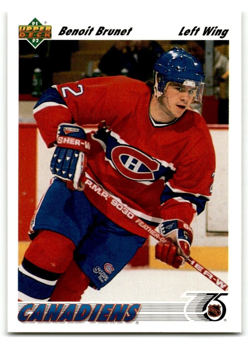 1991-92 Upper Deck Benoit Brunet Rookie Montreal Canadiens #469