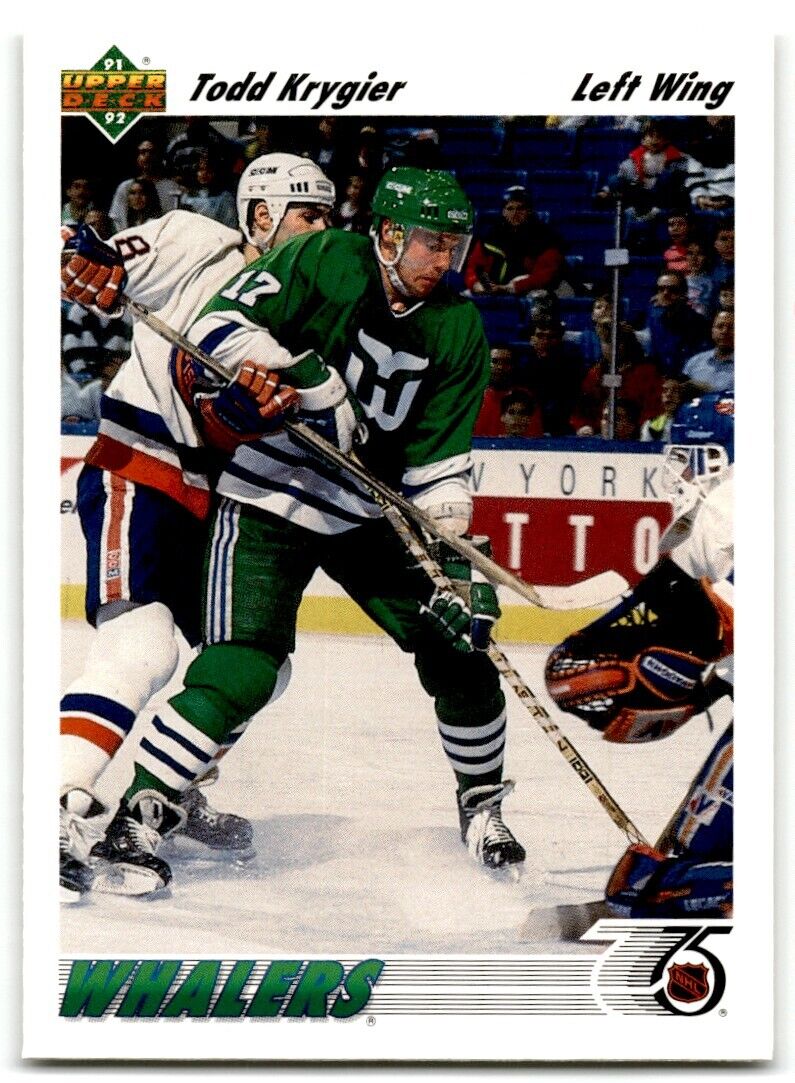 1991-92 Upper Deck Todd Krygier Hartford Whalers #215