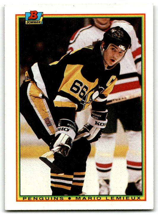 1990-91 Bowman Mario Lemieux Pittsburgh Penguins #204