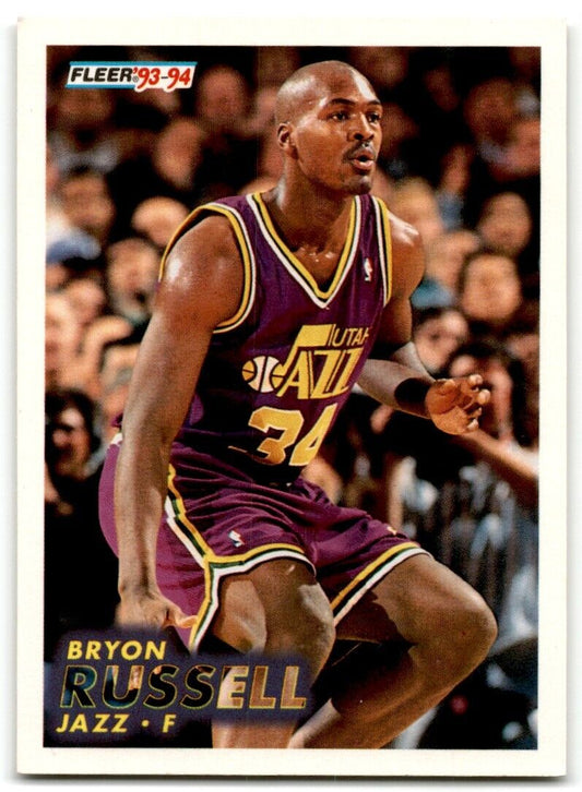 1993-94 Fleer Bryon Russell Rookie Utah Jazz #389