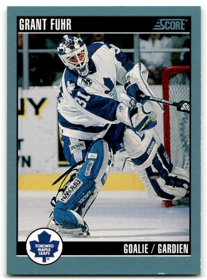 1992-93 Score Grant Fuhr Toronto Maple Leafs #20