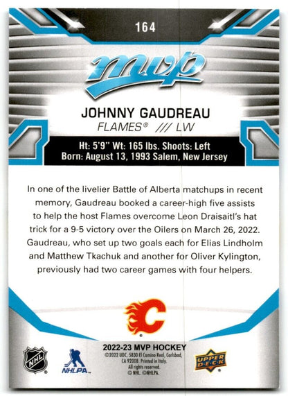 2022-23 Upper Deck MVP Johnny Gaudreau Calgary Flames #164