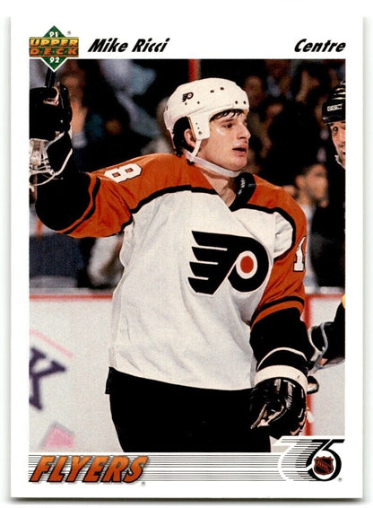 1991-92 Upper Deck French Mike Ricci Philadelphia Flyers #143