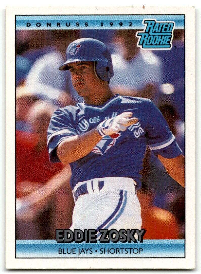 1992 Donruss Eddie Zosky Rookie Toronto Blue Jays #8