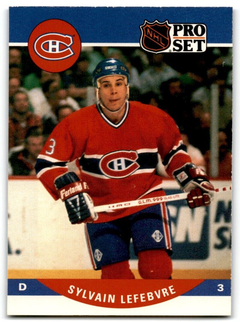 1990-91 Pro Set Sylvain Lefebvre Rookie Montreal Canadiens #472