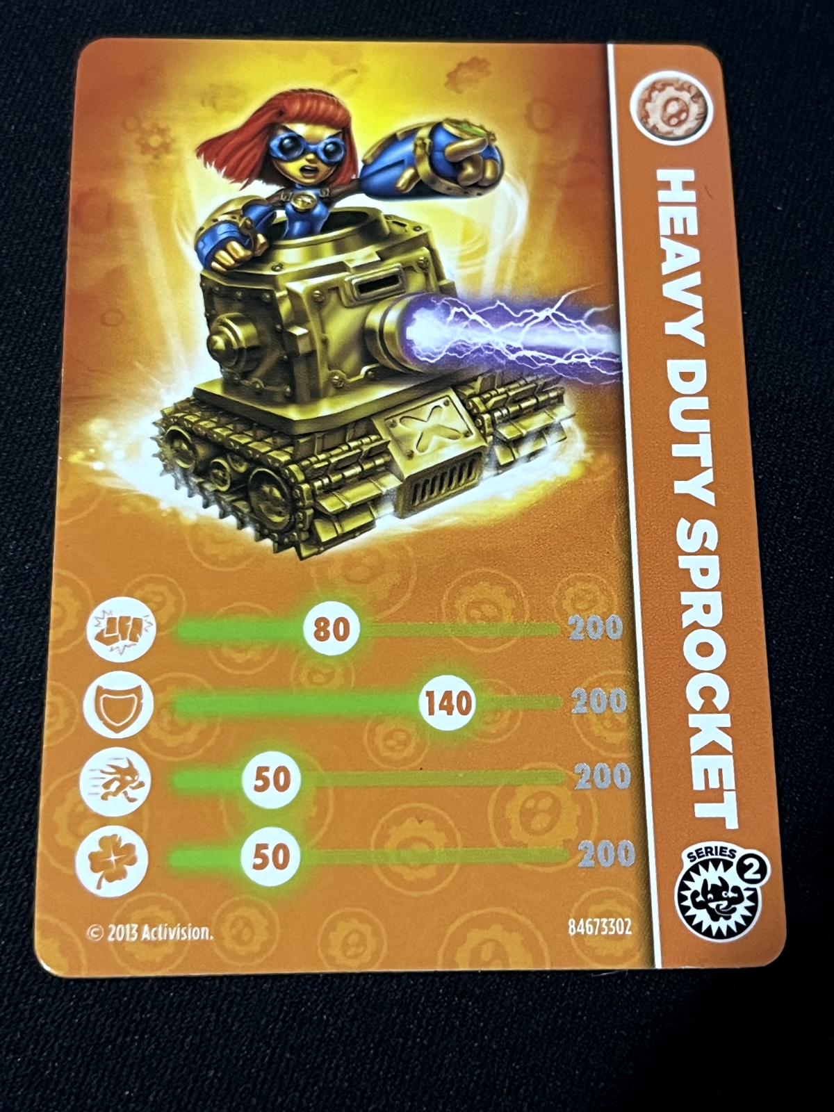 Activision Skylanders Swap Force Trading Card Heavy Duty Sprocket