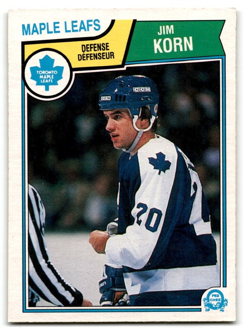 1983-84 O-Pee-Chee Jim Korn Toronto Maple Leafs #335