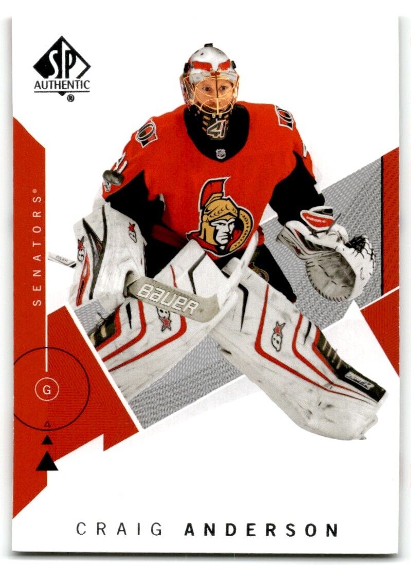 2018-19 SP Authentic Craig Anderson Ottawa Senators #84