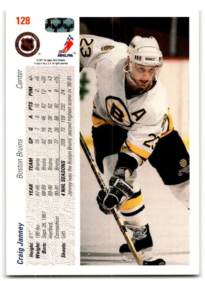 1991-92 Upper Deck Craig Janney Boston Bruins #128