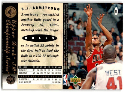 1995-96 SP Championship Series 1995 B.J. Armstrong Chicago Bulls #40