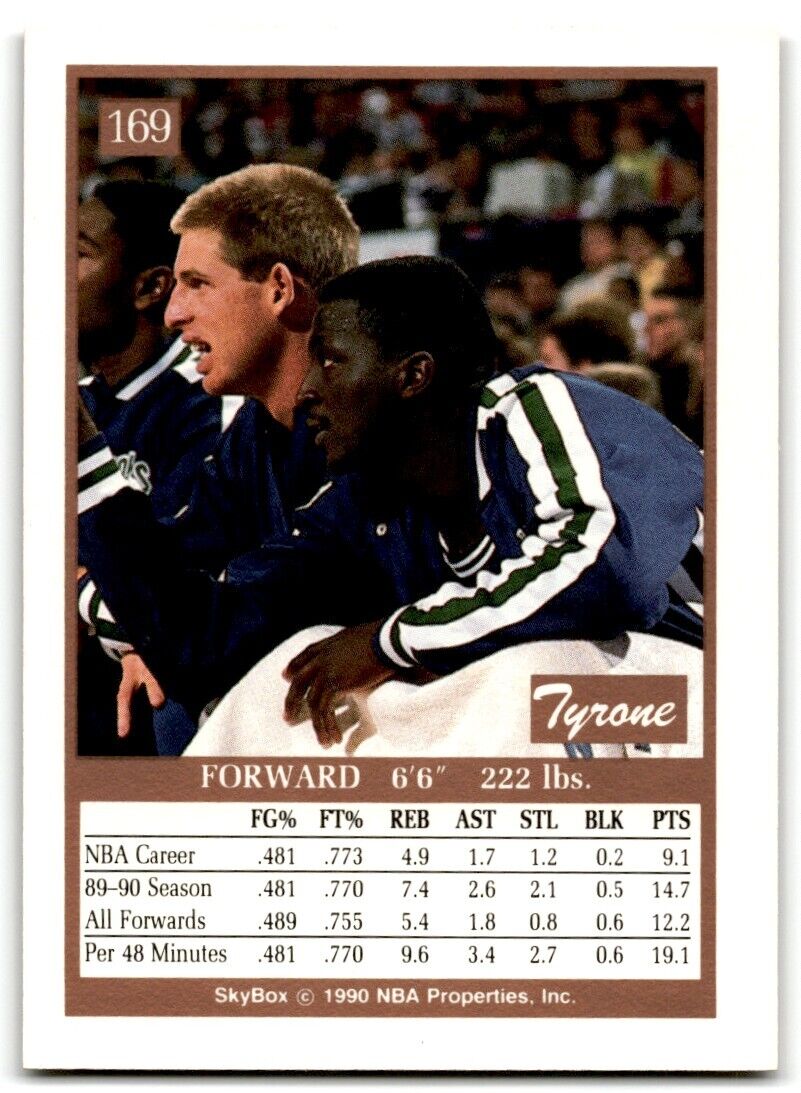 1990-91 SkyBox Tyrone Corbin Minnesota Timberwolves #169