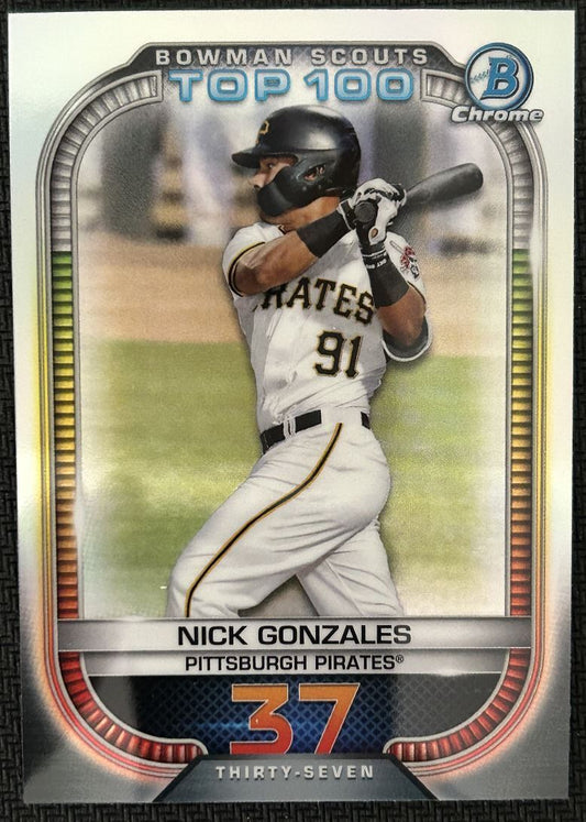 2021 Bowman Scouts Top 100 Nick Gonzales Pittsburgh Pirates #BTP-37