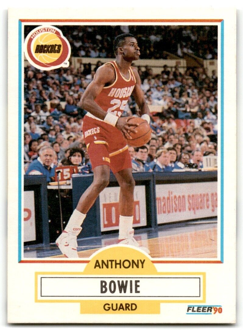 1990-91 Fleer Anthony Bowie Rookie Houston Rockets #69