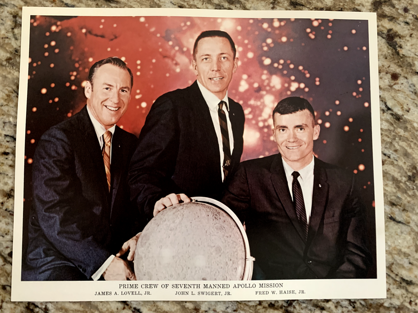 Apollo 13 astronauts crew official litho