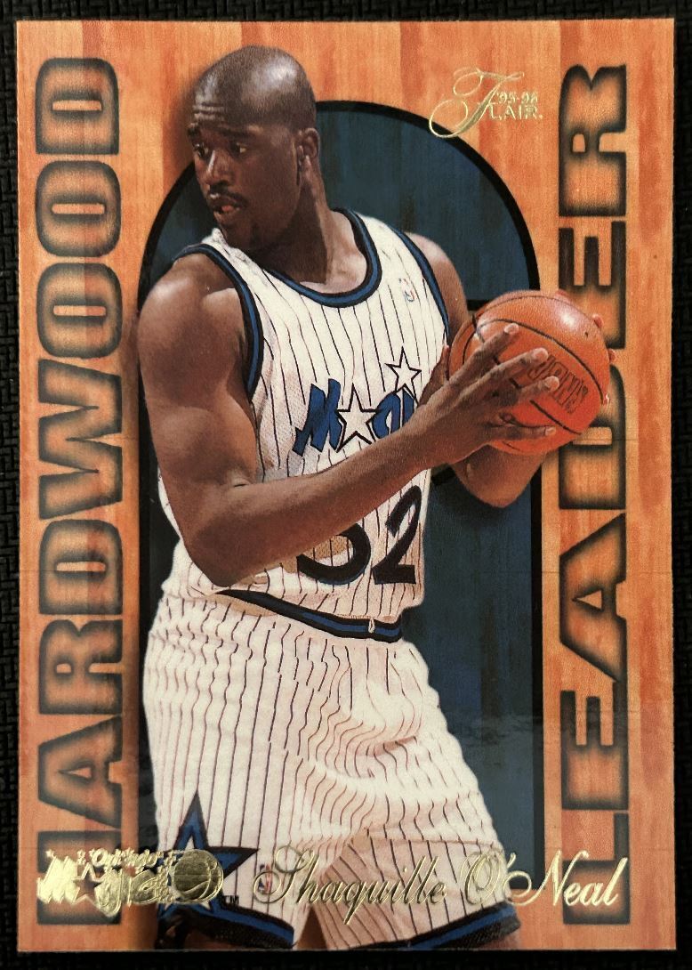 1995-96 Fleer Flair Hardwood Leader Shaquille O'Neal Orlando Magic #19