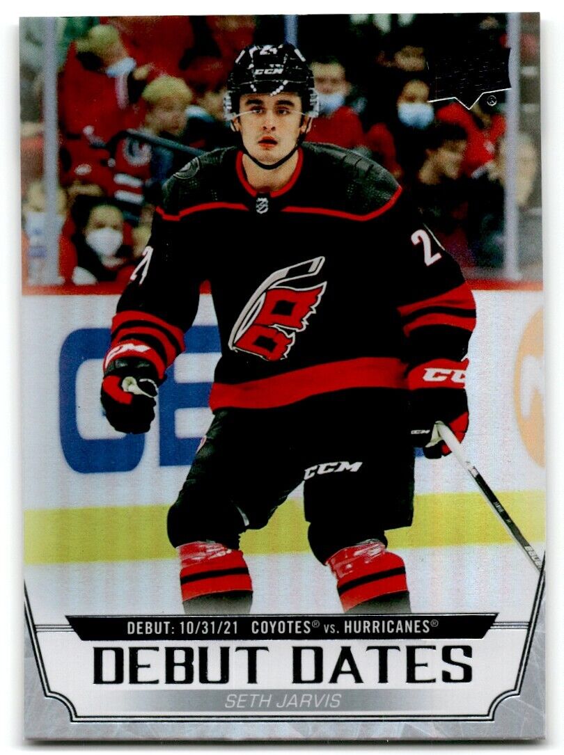 2022-23 Upper Deck Debut Dates Seth Jarvis Carolina Hurricanes #DD-21