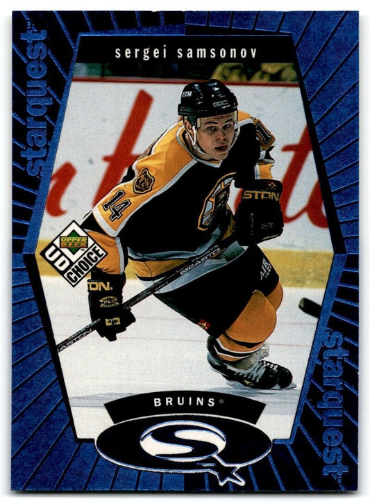 1998-99 UD Choice StarQuest Blue Sergei Samsonov Boston Bruins #SQ6