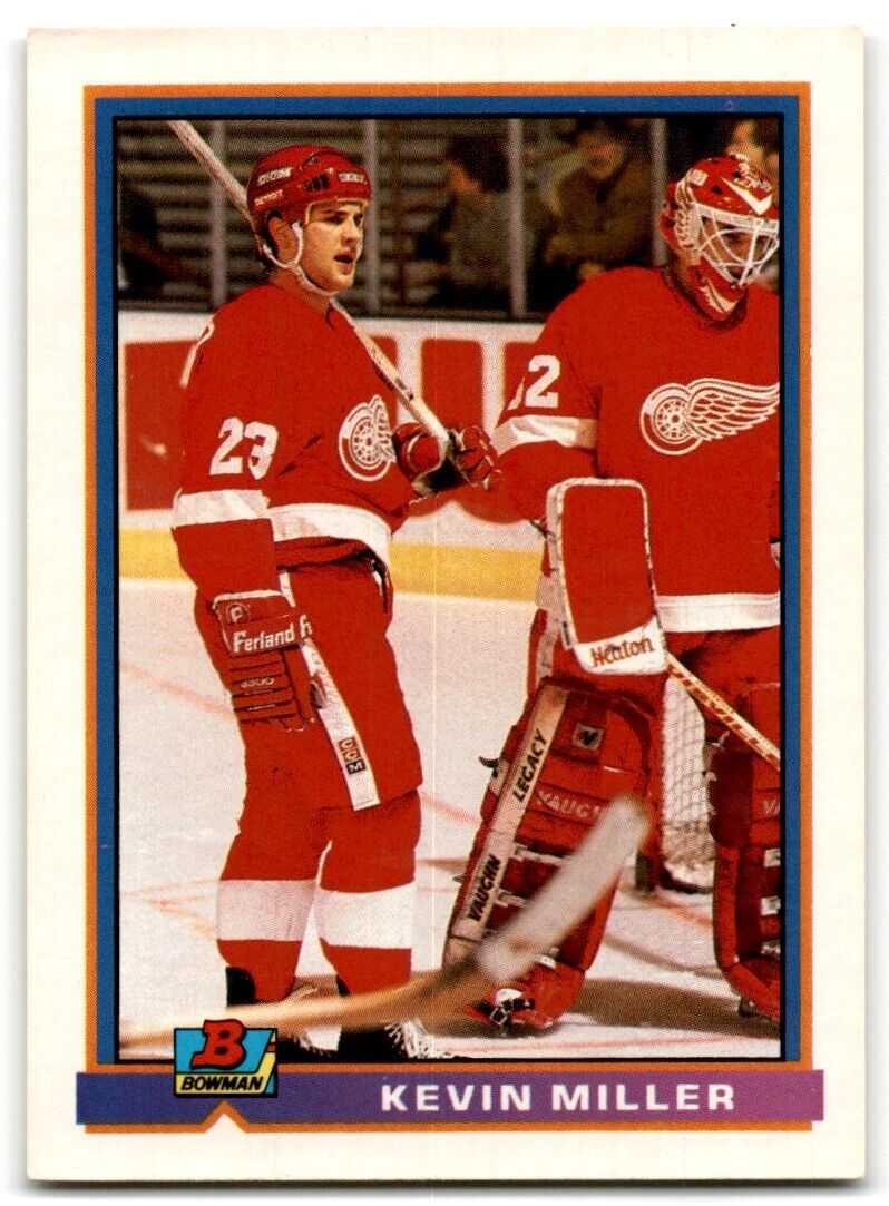 1991-92 Bowman Kevin Miller Detroit Red Wings #57