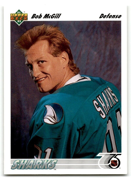 1991-92 Upper Deck Bob McGill San Jose Sharks #62A