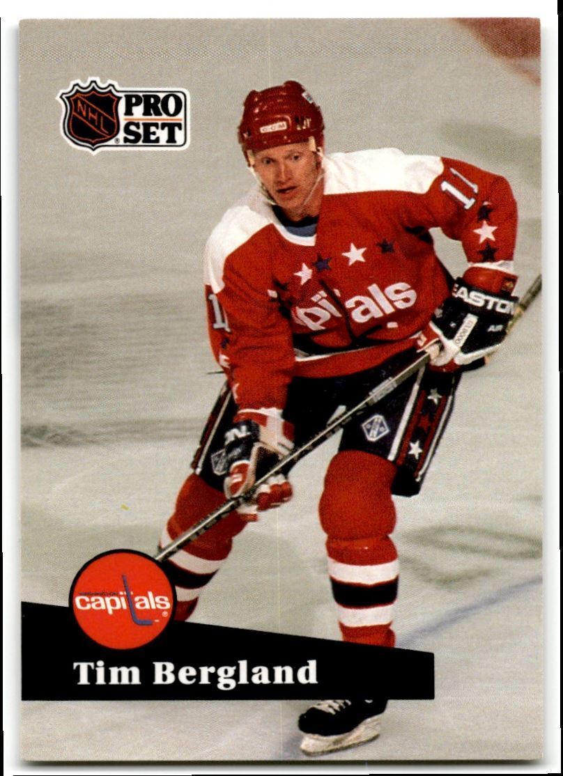 1991-92 Pro Set Tim Bergland Washington Capitals #507