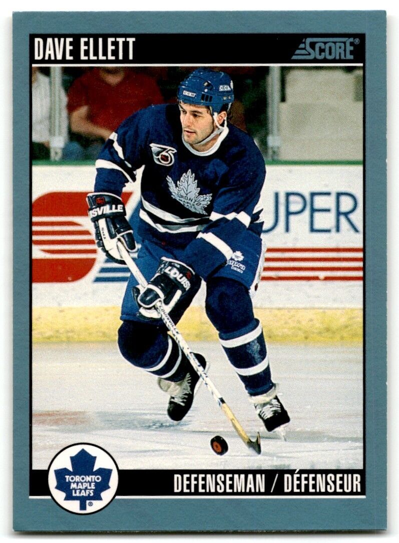 1992-93 Score Dave Ellett Toronto Maple Leafs #152