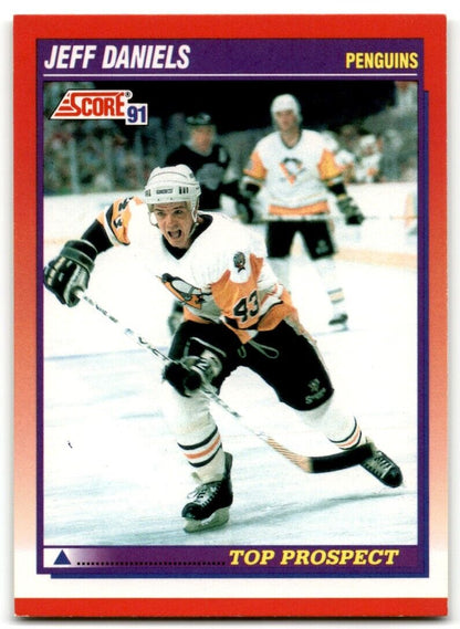 1991-92 Score Canadian Bilingual Jeff Daniels Rookie Pittsburgh Penguins #290