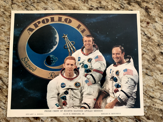 Apollo 14 astronauts crew official litho