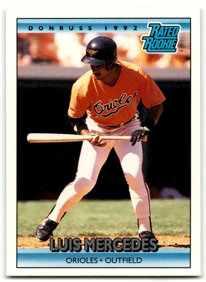 1992 Donruss Luis Mercedes Rookie Baltimore Orioles #6